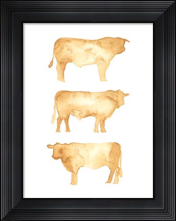 Framed Hereford Trio II Print