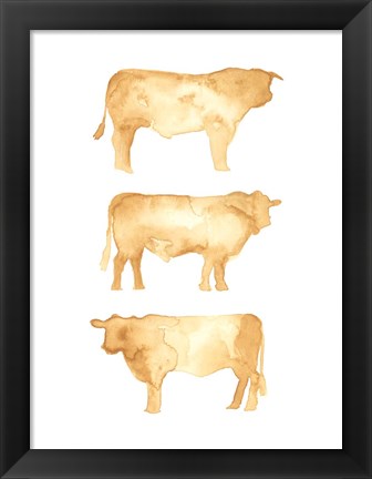 Framed Hereford Trio II Print