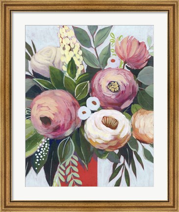 Framed Lustrous Bouquet I Print