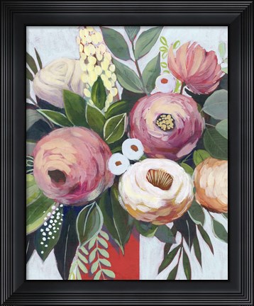 Framed Lustrous Bouquet I Print