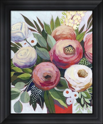 Framed Lustrous Bouquet II Print