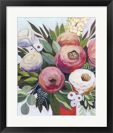 Framed Lustrous Bouquet II Print