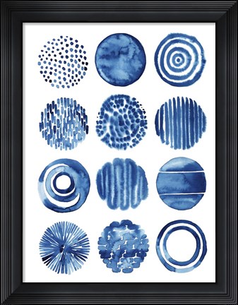 Framed Differing Drops I Print