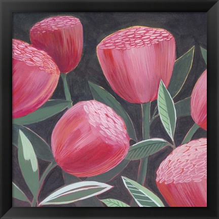 Framed Blush Blossoms I Print