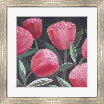 Framed Blush Blossoms I Print