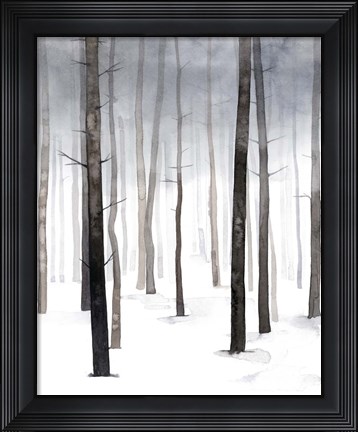 Framed Hazy Winter Walk I Print