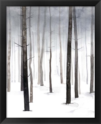 Framed Hazy Winter Walk I Print