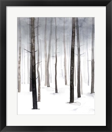 Framed Hazy Winter Walk I Print