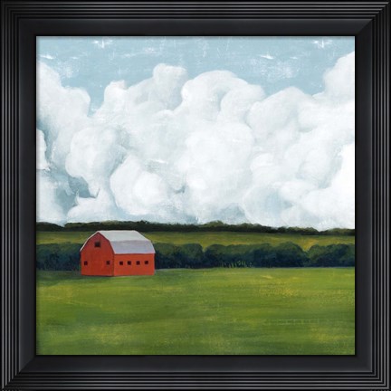 Framed Lone Barn I Print