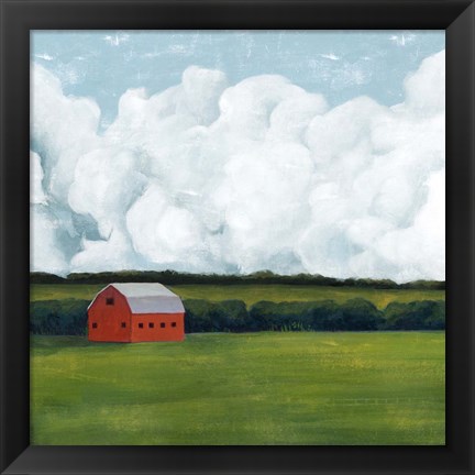 Framed Lone Barn I Print