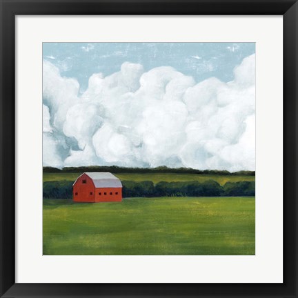 Framed Lone Barn I Print