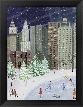 Framed Christmas in the City I Print