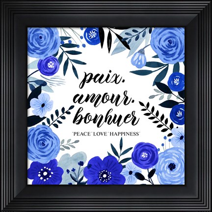Framed Blue Beautiful II Print