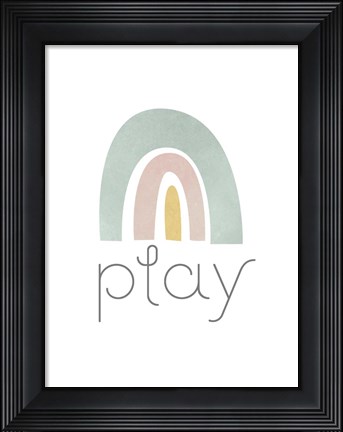 Framed Rainbow Play I Print