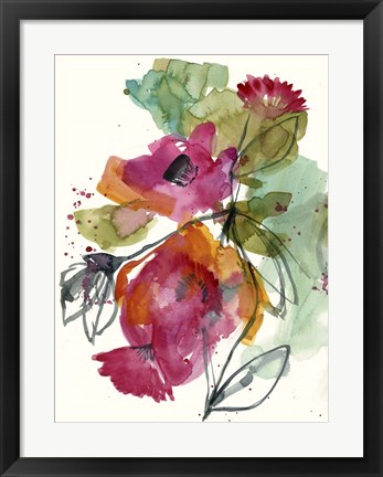 Framed Flower Party I Print