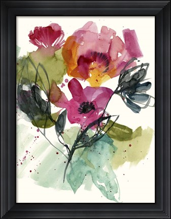 Framed Flower Party II Print