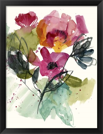 Framed Flower Party II Print