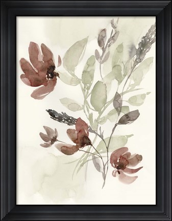 Framed Dusty Flower Composition II Print