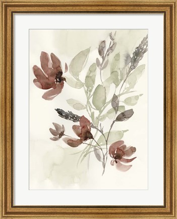 Framed Dusty Flower Composition II Print