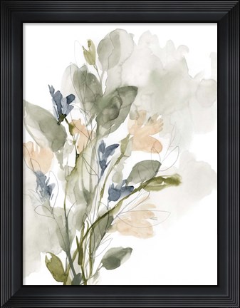 Framed Flower Cluster I Print