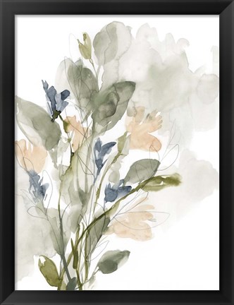 Framed Flower Cluster I Print