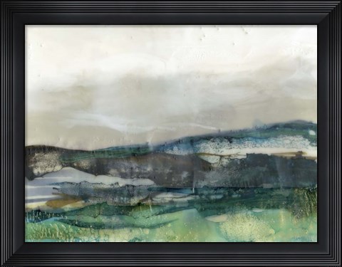 Framed Aqua Hills II Print