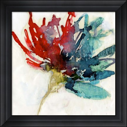 Framed Splashed Flower I Print