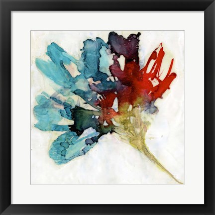 Framed Splashed Flower II Print