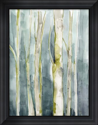 Framed Treeline Watercolor I Print