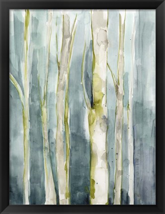 Framed Treeline Watercolor I Print