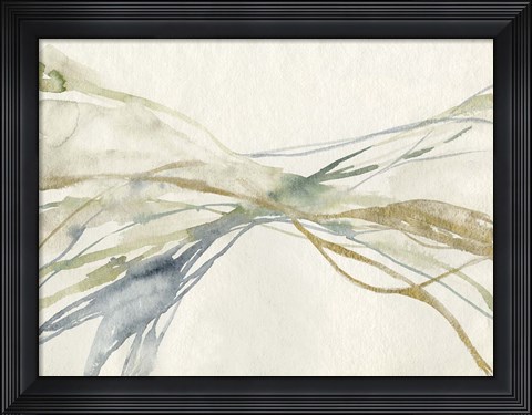 Framed Watercolor Waves I Print
