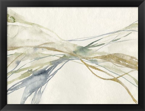 Framed Watercolor Waves I Print