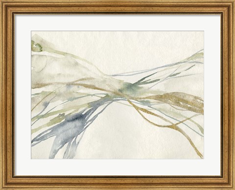 Framed Watercolor Waves I Print