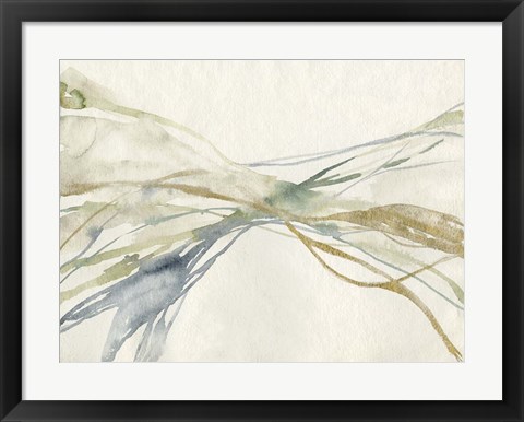 Framed Watercolor Waves I Print