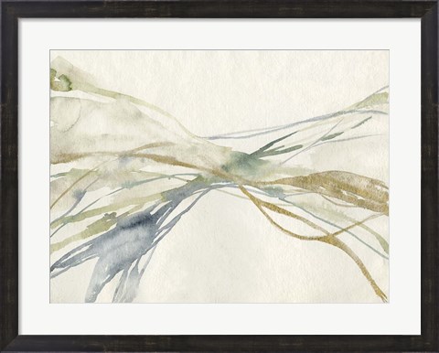 Framed Watercolor Waves I Print