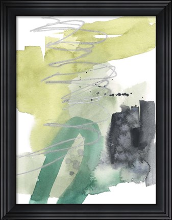 Framed Graffiti Green II Print