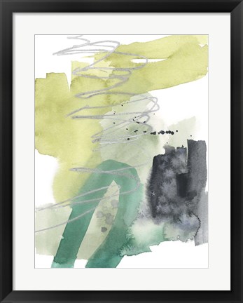 Framed Graffiti Green II Print