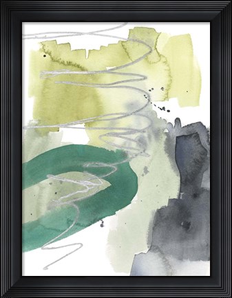 Framed Graffiti Green III Print