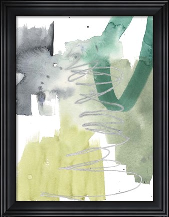 Framed Graffiti Green IV Print