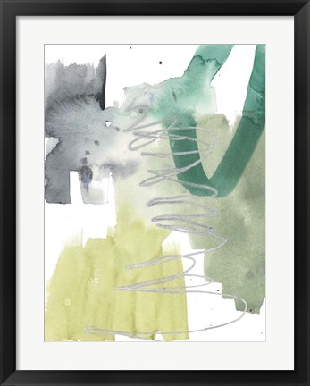 Framed Graffiti Green IV Print