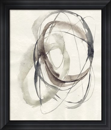 Framed Spiral Hoops I Print