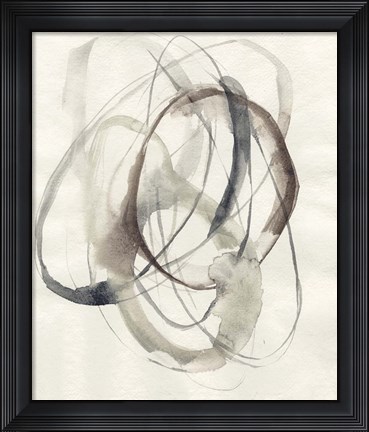 Framed Spiral Hoops II Print