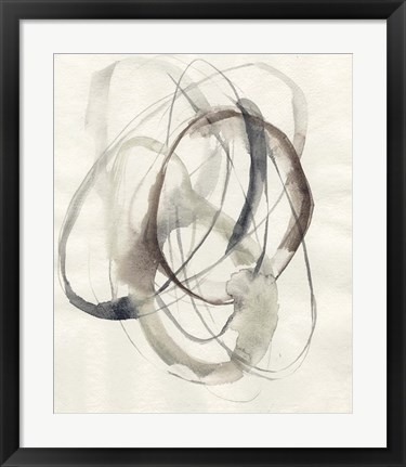 Framed Spiral Hoops II Print