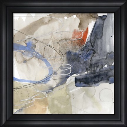 Framed Abstract Coordinates II Print