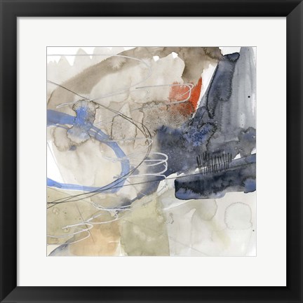 Framed Abstract Coordinates II Print