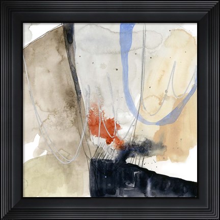 Framed Abstract Coordinates V Print