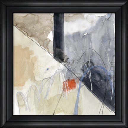 Framed Abstract Coordinates VI Print