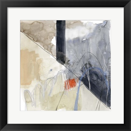 Framed Abstract Coordinates VI Print