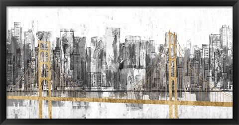Framed Golden Bridge Panorama Print