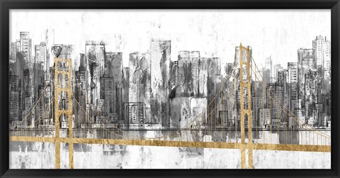 Framed Golden Bridge Panorama Print